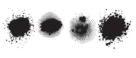Ink Spread Patterns in Black and White vector