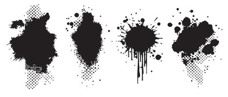 Flowing Ink Drops and Blots for Background Use vector