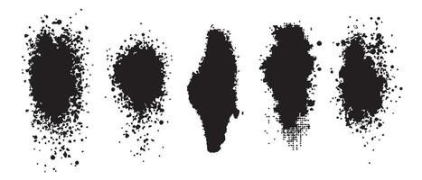 Grunge Ink Textures in Monochrome Tones vector