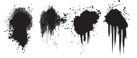 Ink Texture Layers in Grayscale for Creatives vector