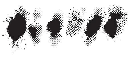 Subdued Ink Splash Textures in Grayscale vector
