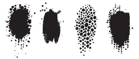 Gradient Ink Blot Backgrounds in Black and White vector
