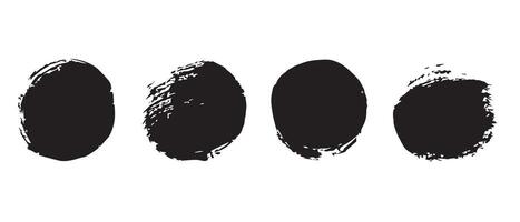 Distressed Ink Rings for Abstract Art vector