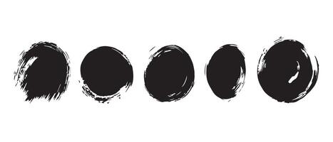 Ink Circle Textures with Grunge Aesthetic vector