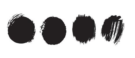 Rough Ink Circle Strokes for Abstract Layouts vector