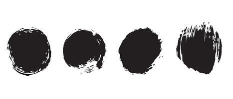 Bold Grunge Ink Circles in High Resolution vector