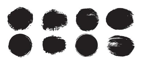 Monochrome Ink Ring Background with Texture vector