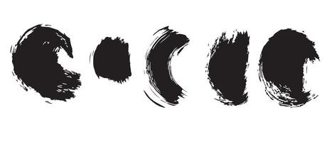 Abstract Black Ink Loops and Rings for Posters vector