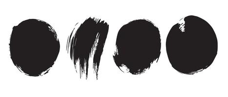 Rough Round Ink Patterns in Monochrome vector