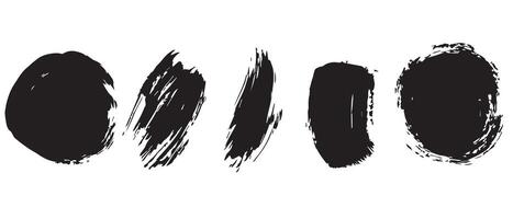 Messy Black Ink Circles for Design Elements vector