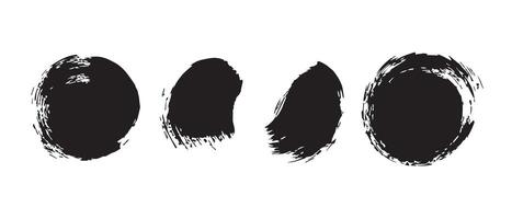 Ink Rings with Rough Edges and Grunge Look vector