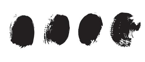 Grungy Brush Stroke Loops in Monochrome vector