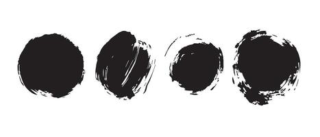 Black Ink Orbit Strokes for Background vector