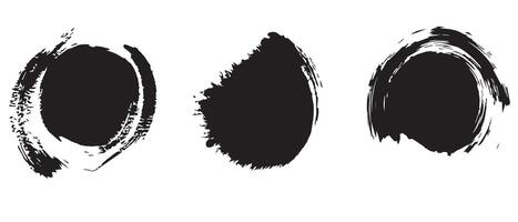 Sketchy Ink Circle Forms for Visual Projects vector