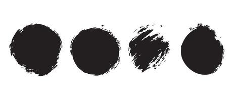 Textured Ink Circle Loops for Designers vector