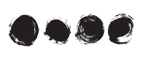 Brush Stroke Rings with Texture vector