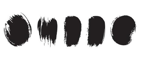 Abstract Grunge Halos in Black Ink vector