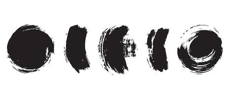 Gritty Round Brush Marks in High Resolution vector