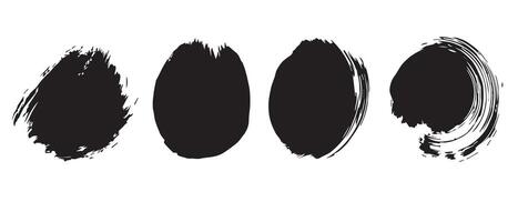 Broken Ink Circles with Rough Finish vector