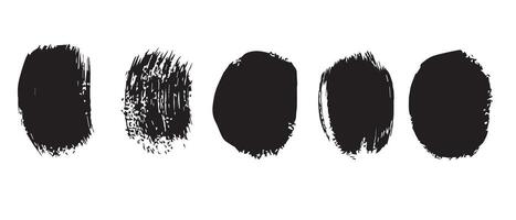 Distorted Circle Ink Strokes with Grunge Look vector