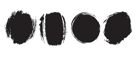 Grunge Ink Round Textures for Creative Use vector