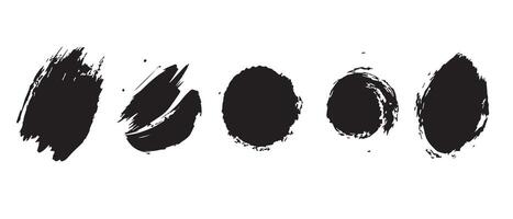Bold Ringed Ink Marks with Texture vector