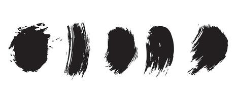 Smear-Like Ink Ring Backgrounds in Monochrome vector