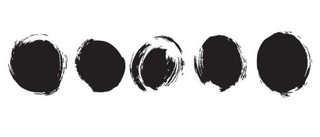 Ink Swirl Grunge Circles for Artistic Use vector