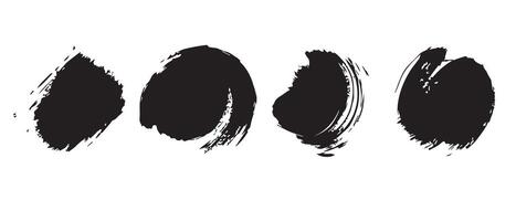 Dirty Circle Patterns in Brush Stroke Form vector