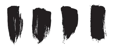 Textured Black Ink Blots on Background vector