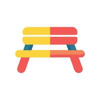 Colorful Picnic Table Illustration Free Downloadable Image vector