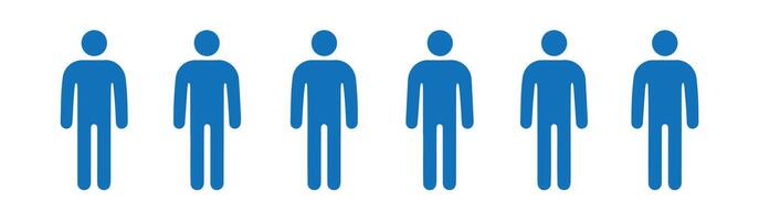 Demographic Silhouette Set for Data Visualization vector