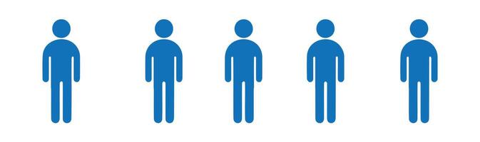 Flat Silhouettes for Workforce Metrics vector