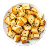 Crunchy Bread Snacks Against Transparent Background for Bakery Promotions png