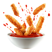 Mozzarella Snack in Bold Sauce Against Transparent Background for Menu Visuals png