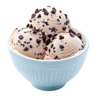 Sweet Chocolate Chip Ice Cream Against Transparent Background for Dessert Menu Design png
