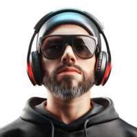 Professional 3D Support Character Against Transparent Background for Customer Interaction Design png