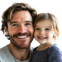 A Man and a Child Smiling and Laughing Isolated png
