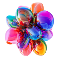 PNG Vibrant Cluster of Multicolored Balloons Shimmering Against Transparent Background