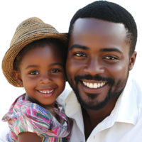A Man and a Child Smiling and Laughing Isolated png