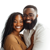 A couple hugging and smiling in front of a screen png