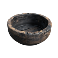 PNG Rustic Wooden Bowl Against Transparent Background for Minimalist Kitchenware Branding, Food Styling, or Rustic Design Projects