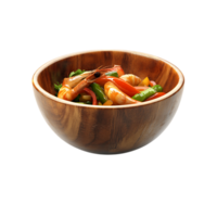 PNG Rustic Wooden Bowl Against Transparent Background for Minimalist Kitchenware Branding, Food Styling, or Rustic Design Projects