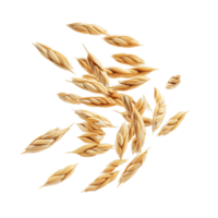 Floating Peeled Ripe Wheat Seed 3D Rendering Against White Background png