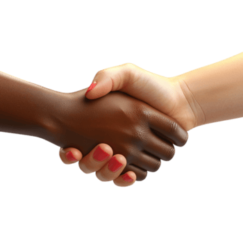 png 3d rendere di un' stretta di mano per accordo, collaborazione, e collaborazione contro trasparente sfondo per attività commerciale disegni, networking temi, o unità illustrazioni