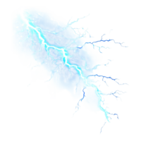 Blue Lightning Effect Isolated Against a transparent Background png