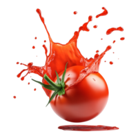 Tomato ketchup splash on a transparent background png
