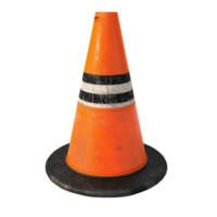3D Rendering of a Traffic Cone Isolated Against White Background png