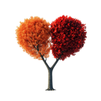 PNG Poster for a Valentine's Day with a Tree and a Heart Against Transparent Background for Romantic Design Projects