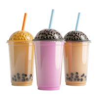 Bubble Tea 3D Rendering Against White Background png